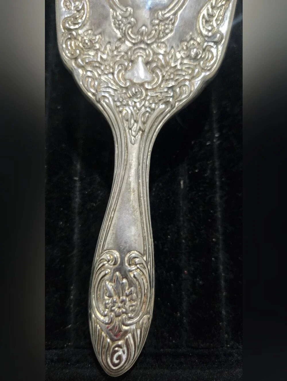 Silver-Plated Hair Brush Vintage